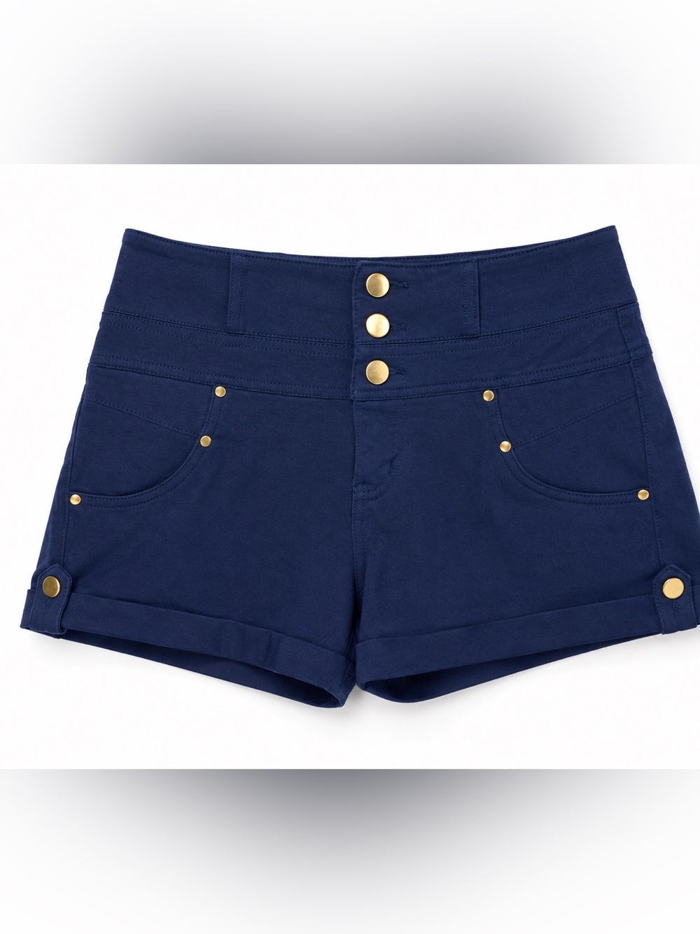Vintage Y2K Blue High Waist Sailor Shorts Size L